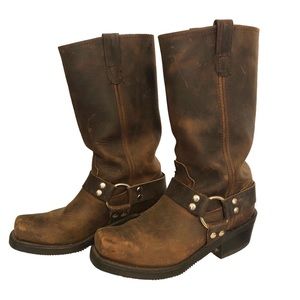 Double H Womans Brown  Leather Harness Boots Size 8.5